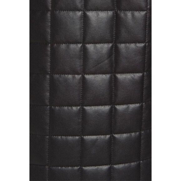 Sam Edelman Quilted PU Jacket black faux leather size Large BNWT - Picture 6 of 10